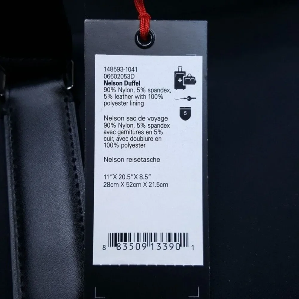 TUMI Nelson Harrison Duffle In Black Crossbody Strap $675